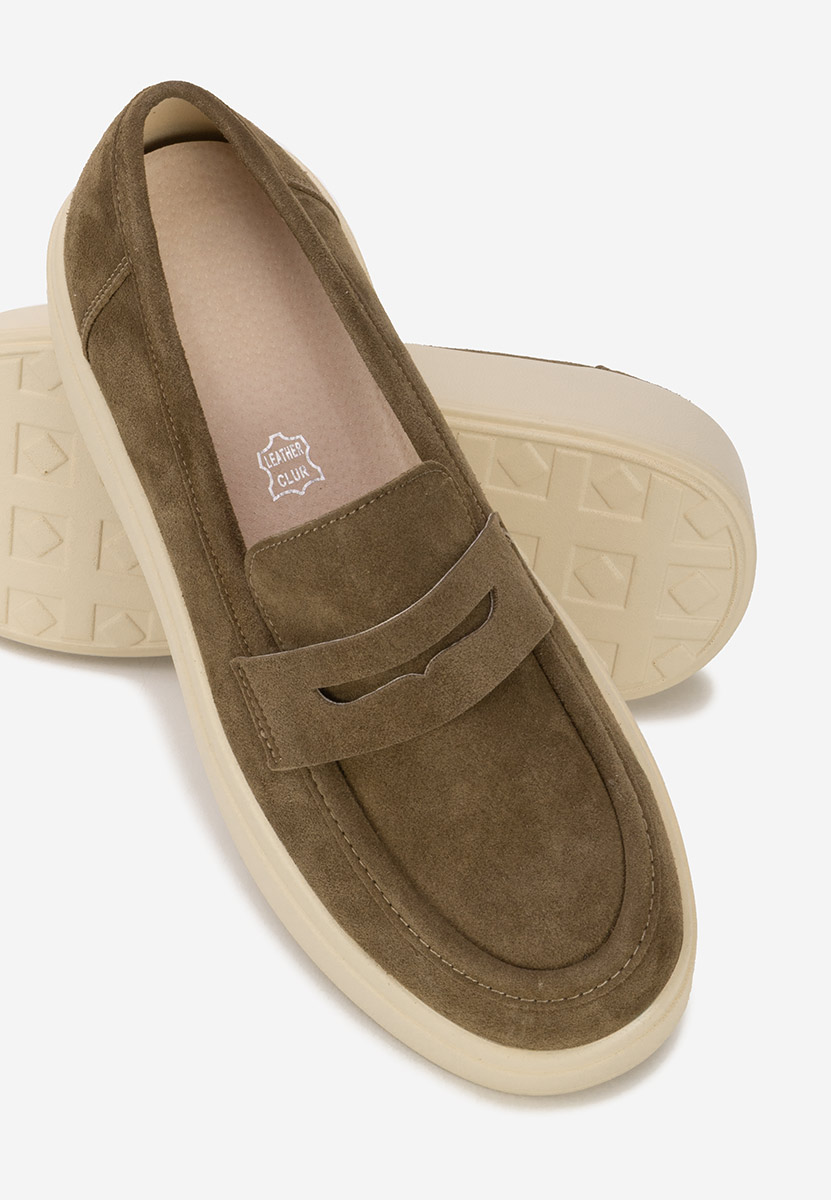 Zelené dámske mokasíny na platforme Herminia