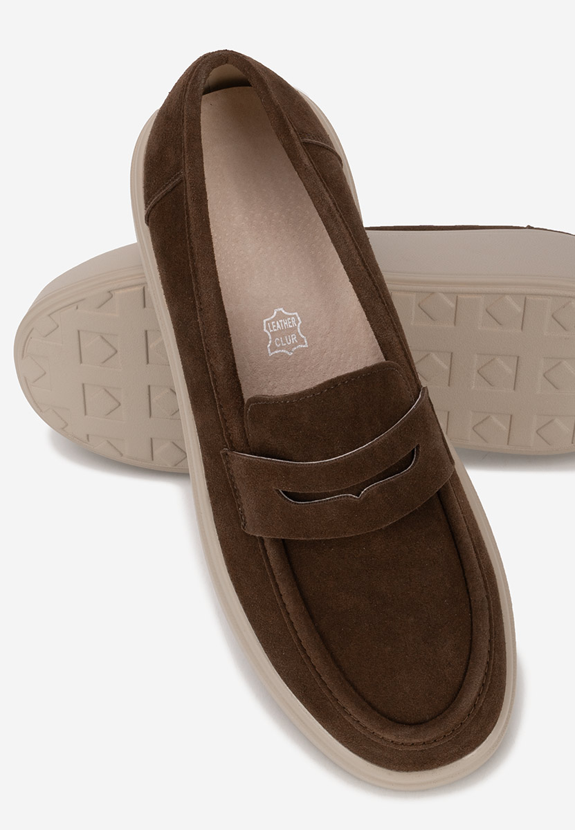 Hnedé dámske mokasíny na platforme Herminia