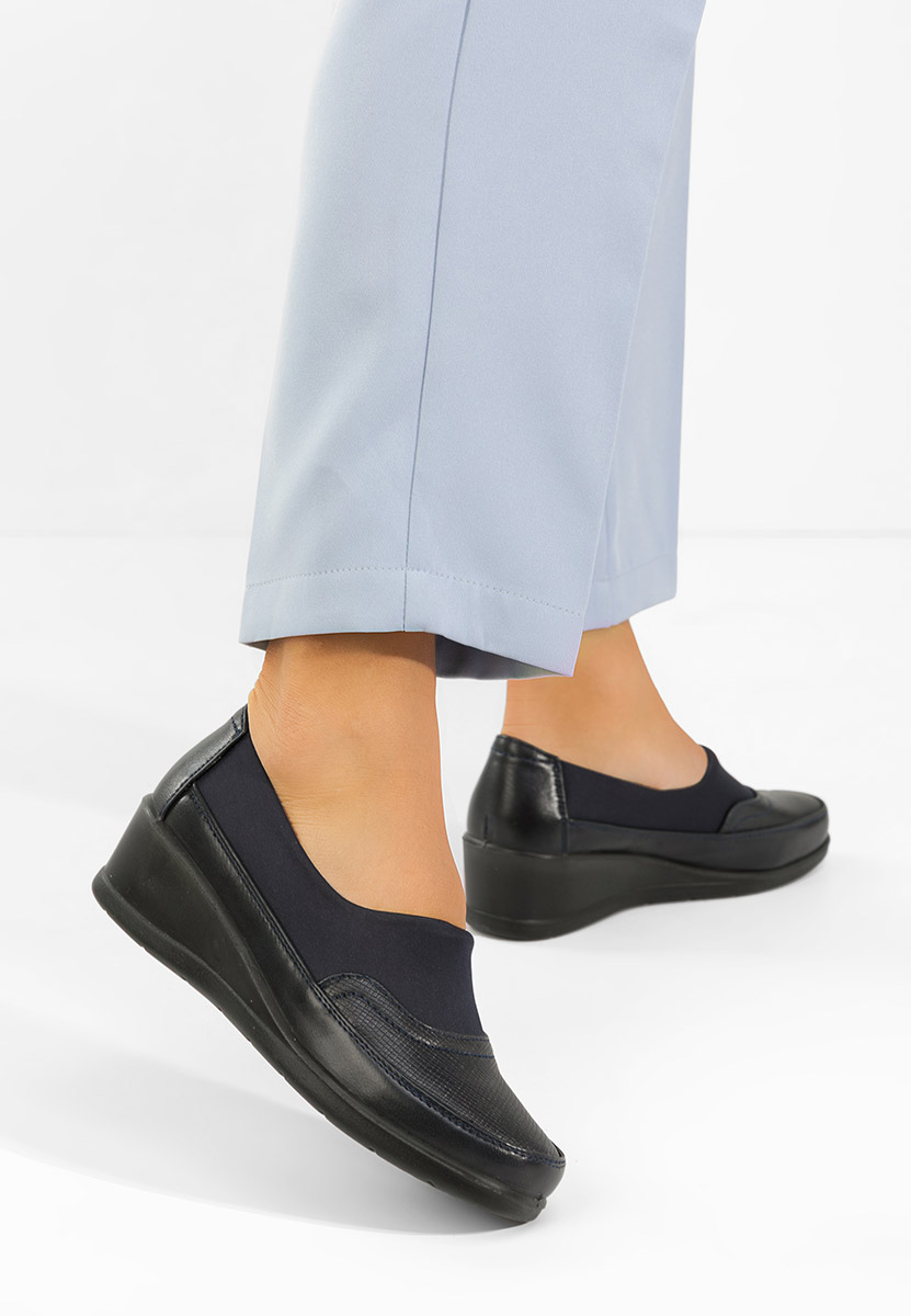 Modré dámske poltopánky Columia