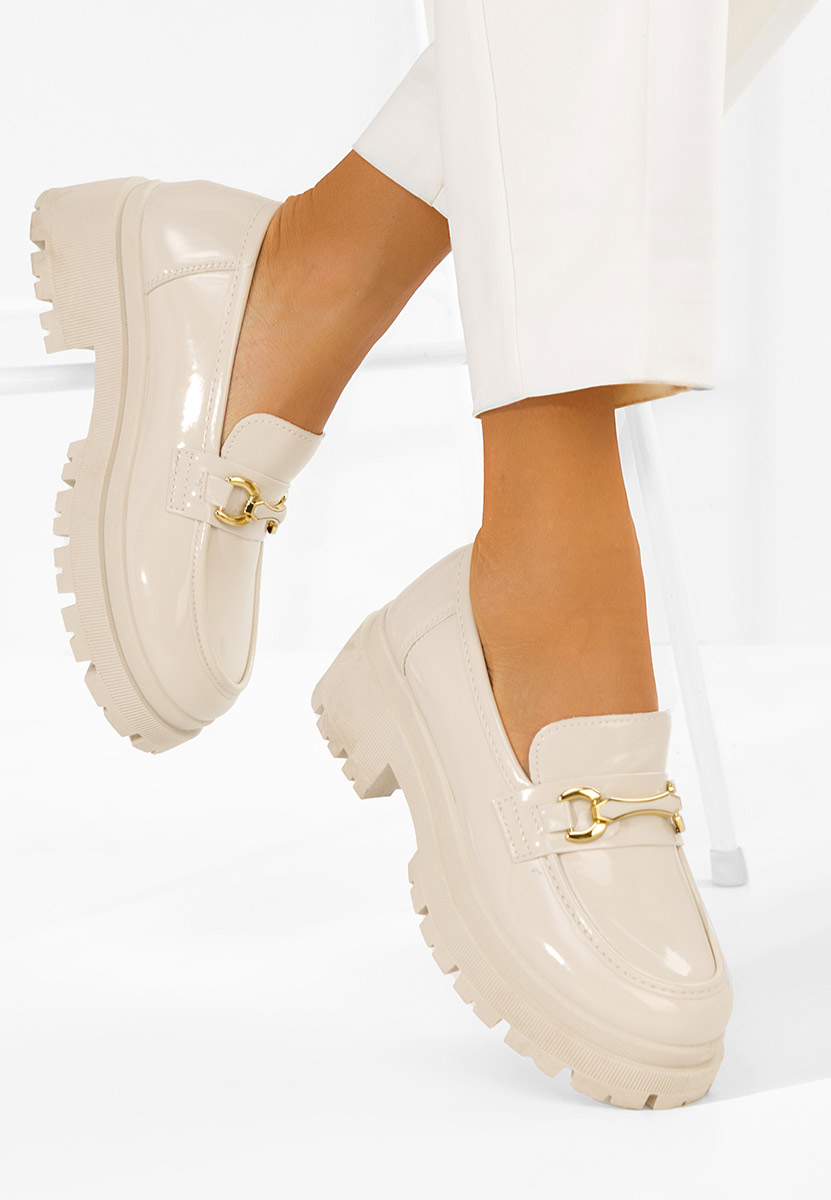 Béžové dámske mokasíny Elssia