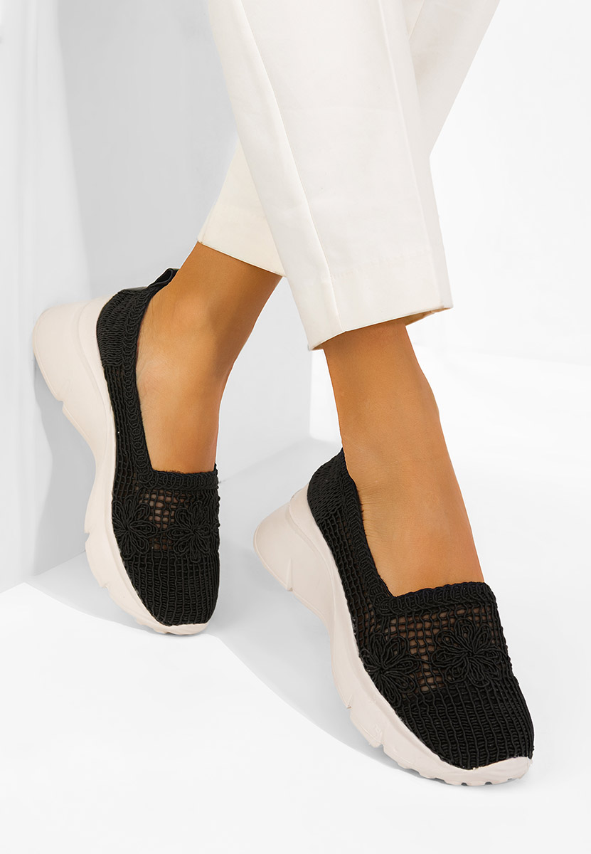 Čierne mokasíny dámske Offelia