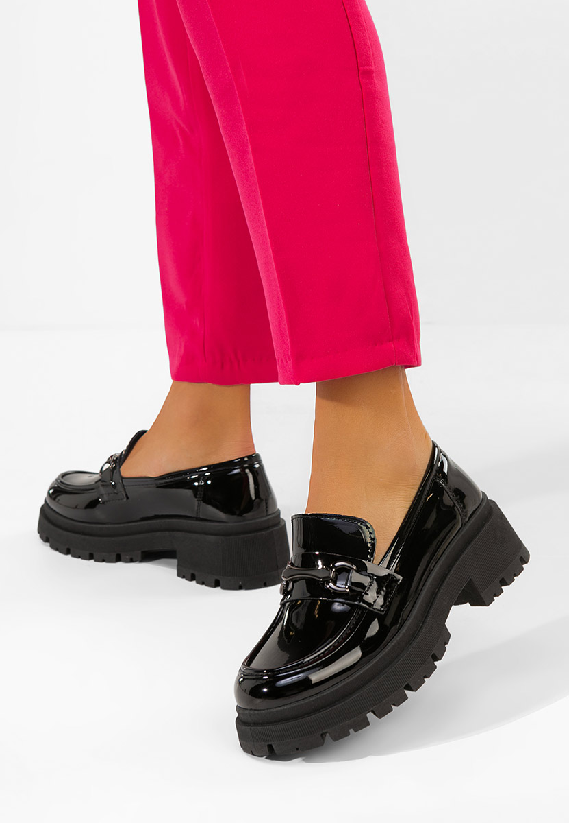 Čierne dámske mokasíny Elssia