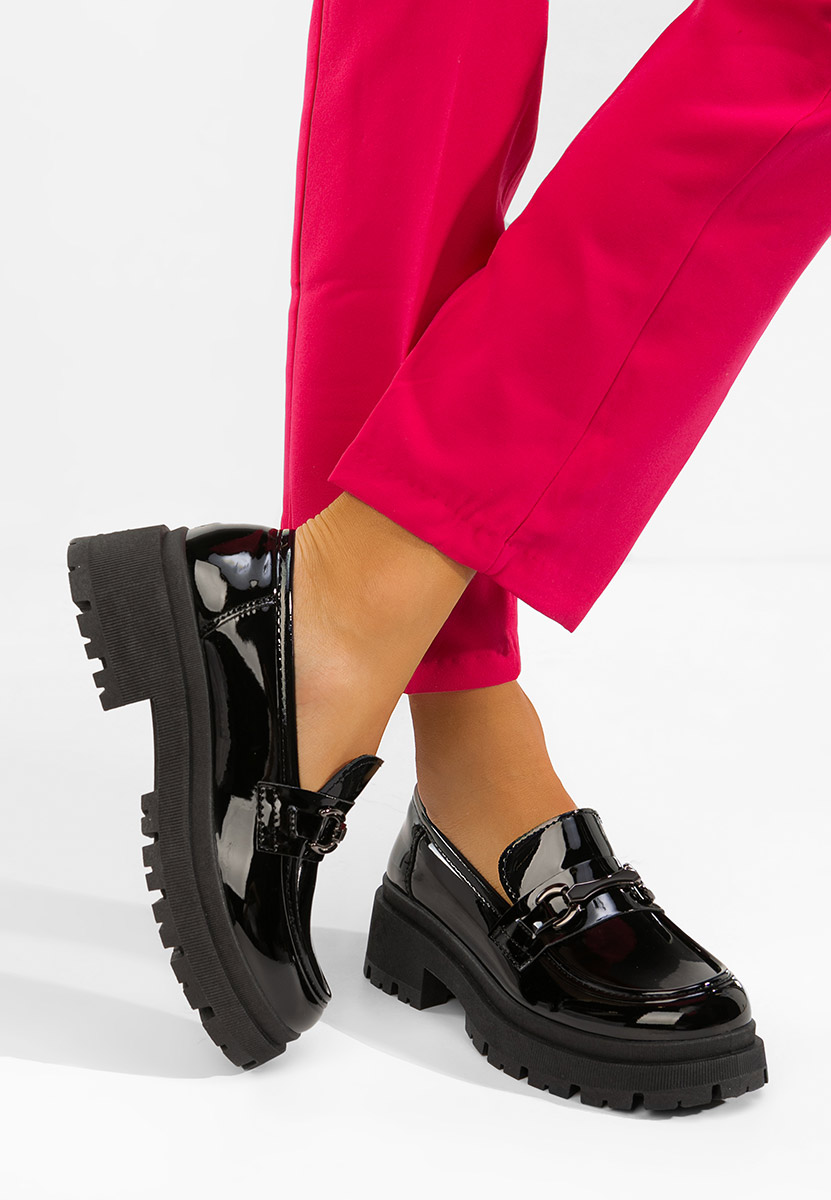 Čierne dámske mokasíny Elssia