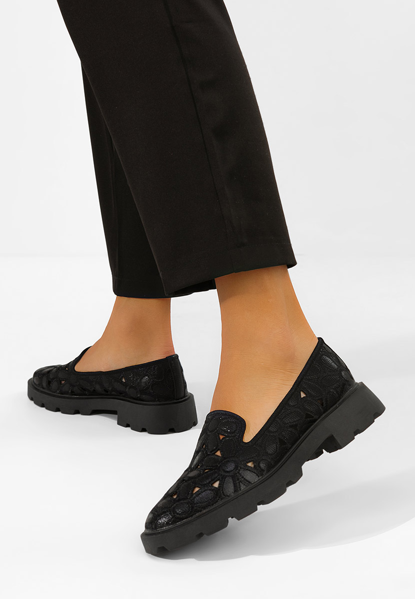 Čierne dámske poltopánky Sorika