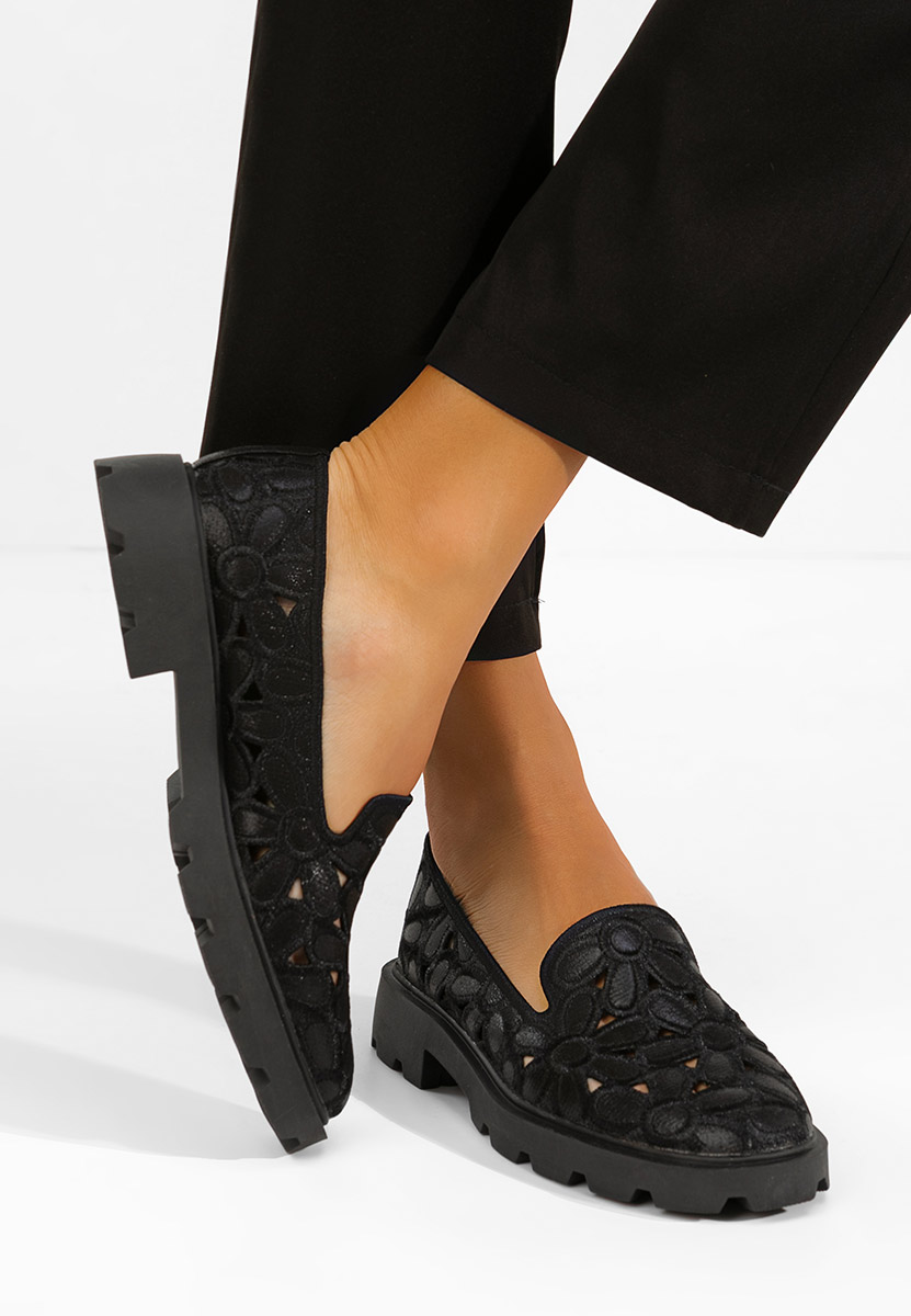 Čierne dámske poltopánky Sorika