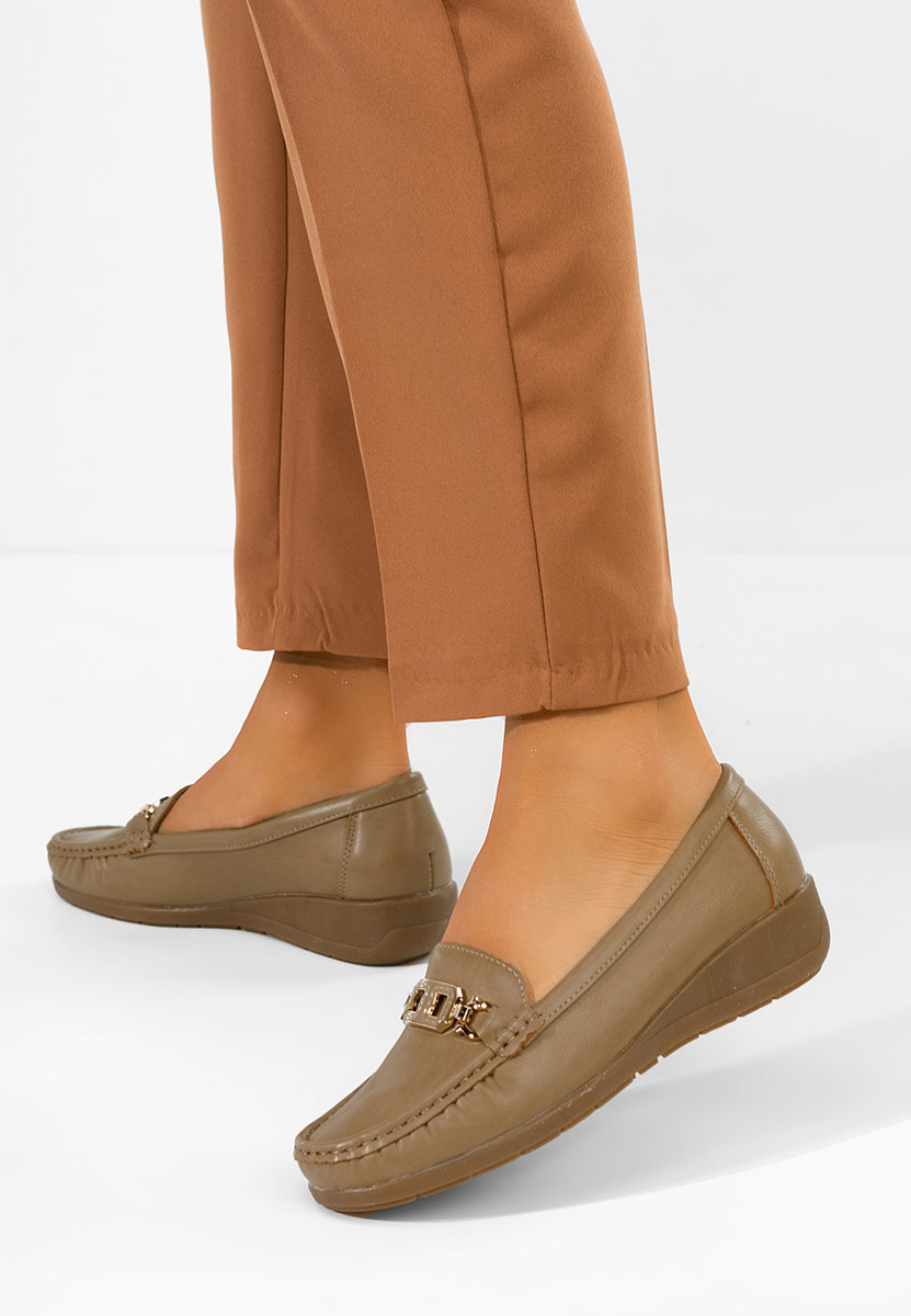 Khaki mokasíny dámske Varalia