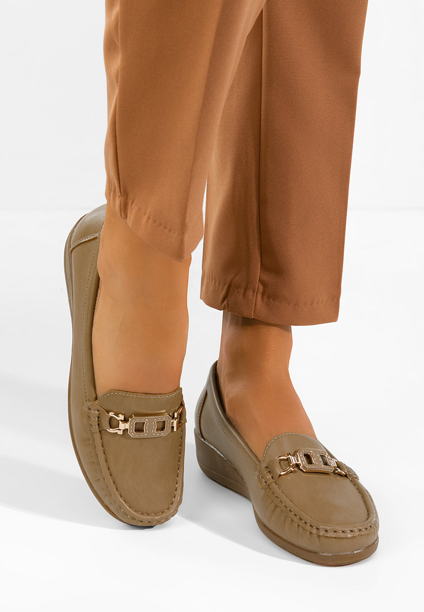 Khaki mokasíny dámske Varalia