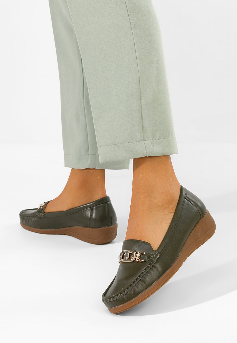 Zelené mokasíny dámske Varalia