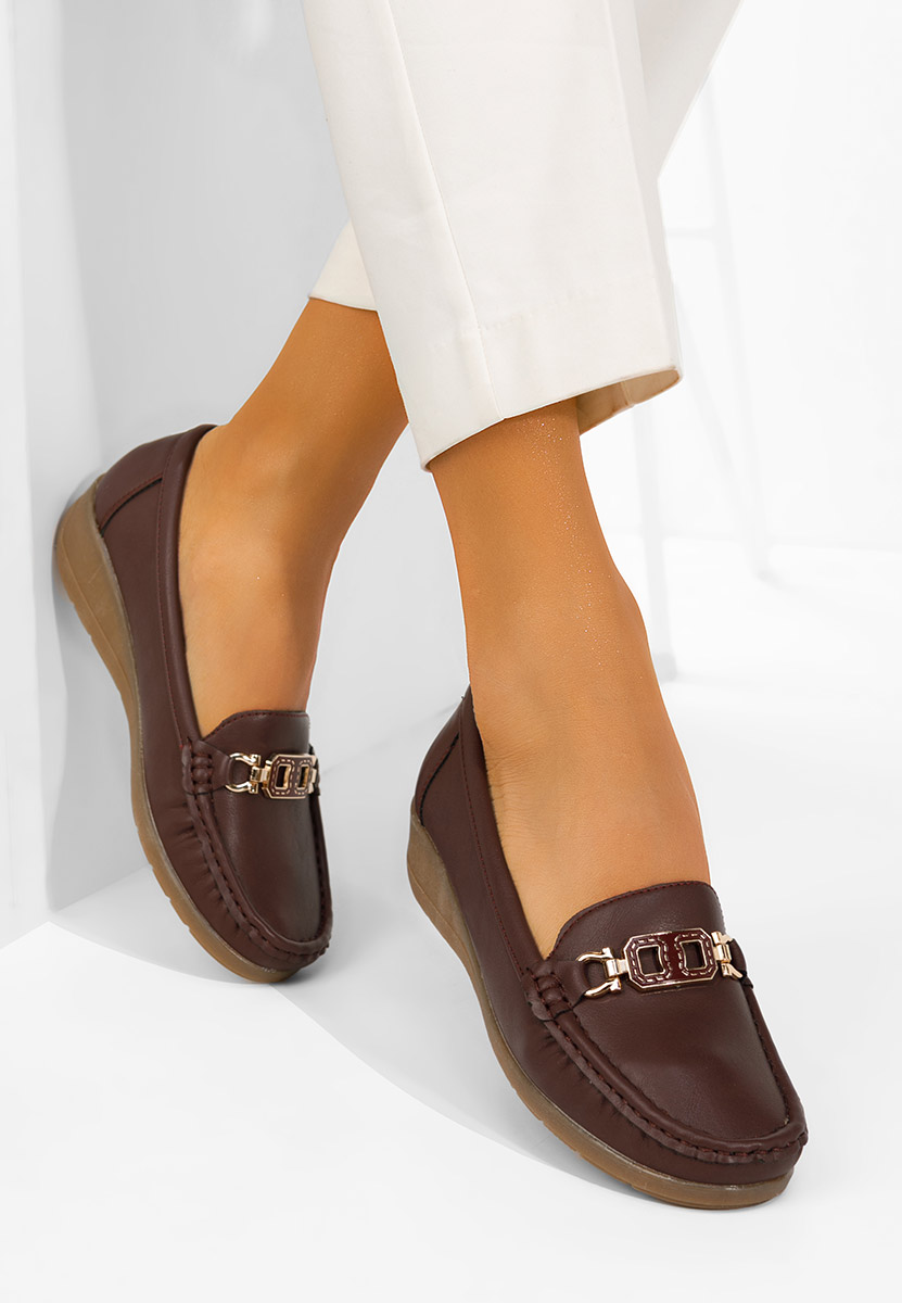 Bordové mokasíny dámske Varalia