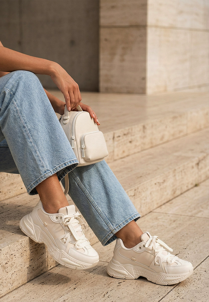 Béžové dámske tenisky Cathey