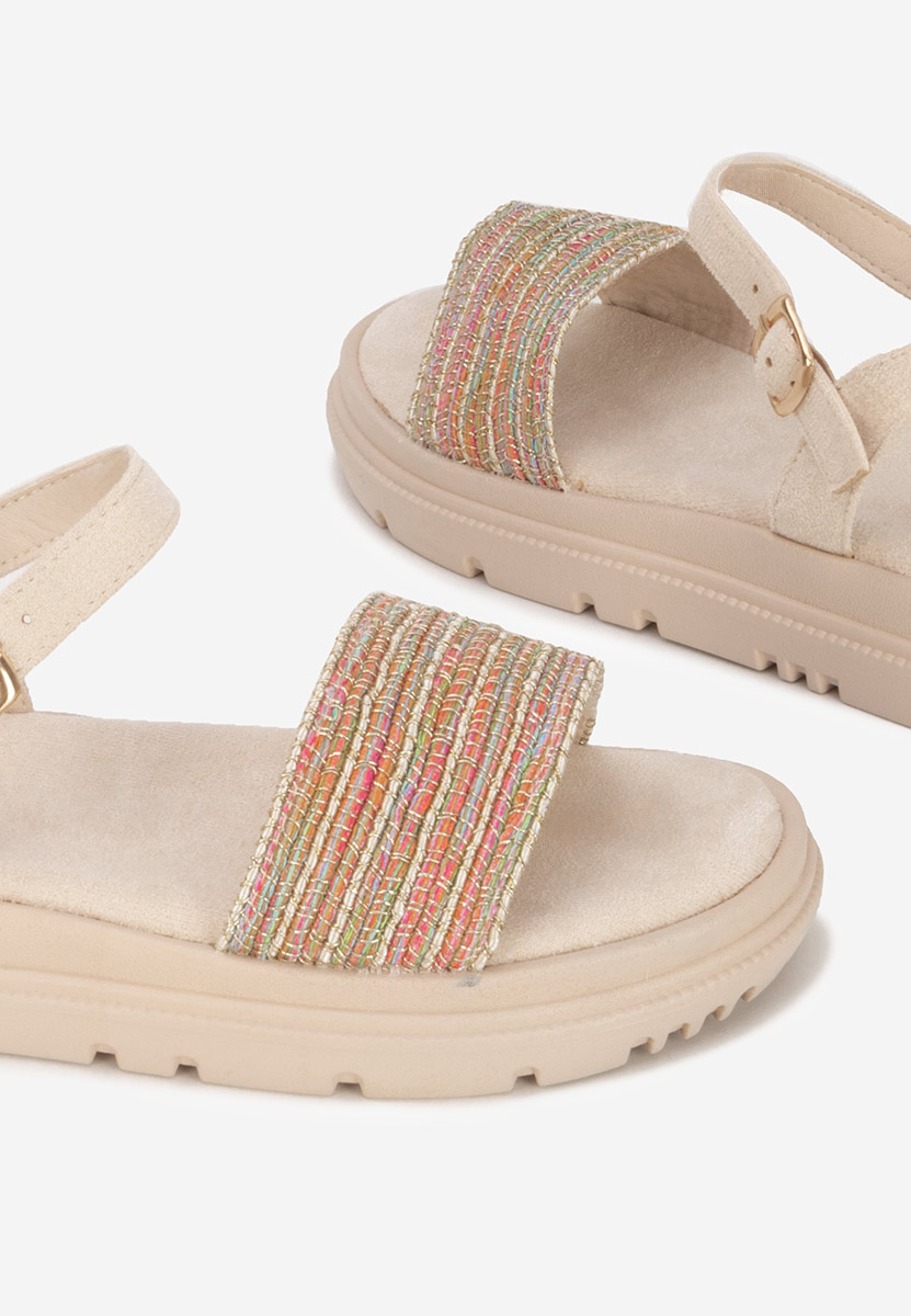 Farebné sandále na platforme Donetia