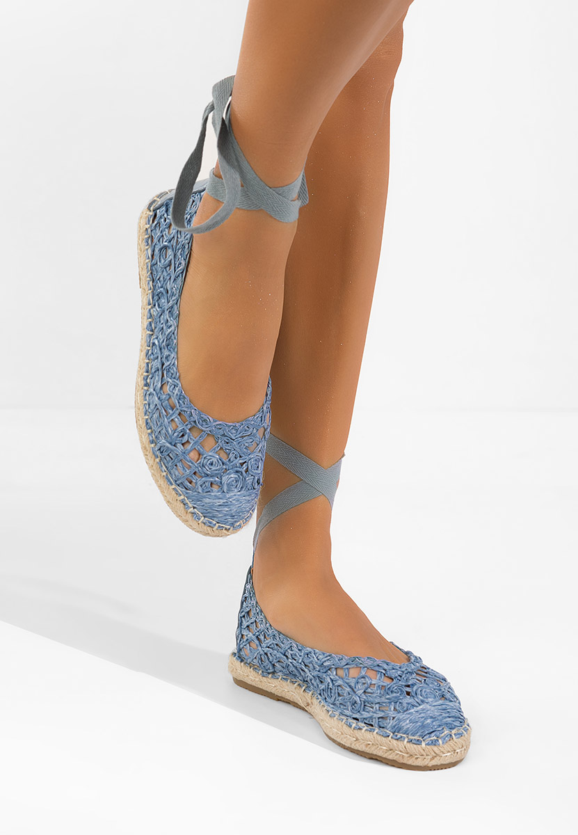 E-shop Modré snurovacie espadrilky Kaddeia