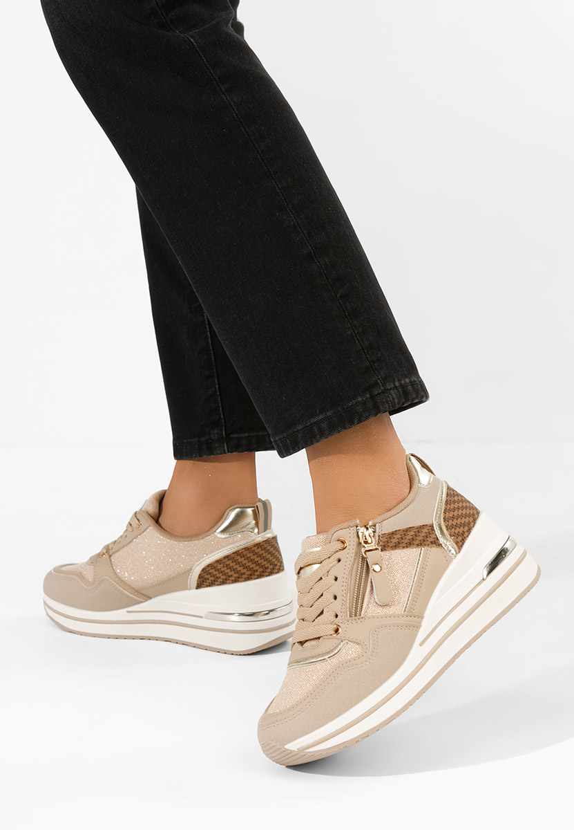 E-shop Khaki dámske tenisky na platforme Snuvira