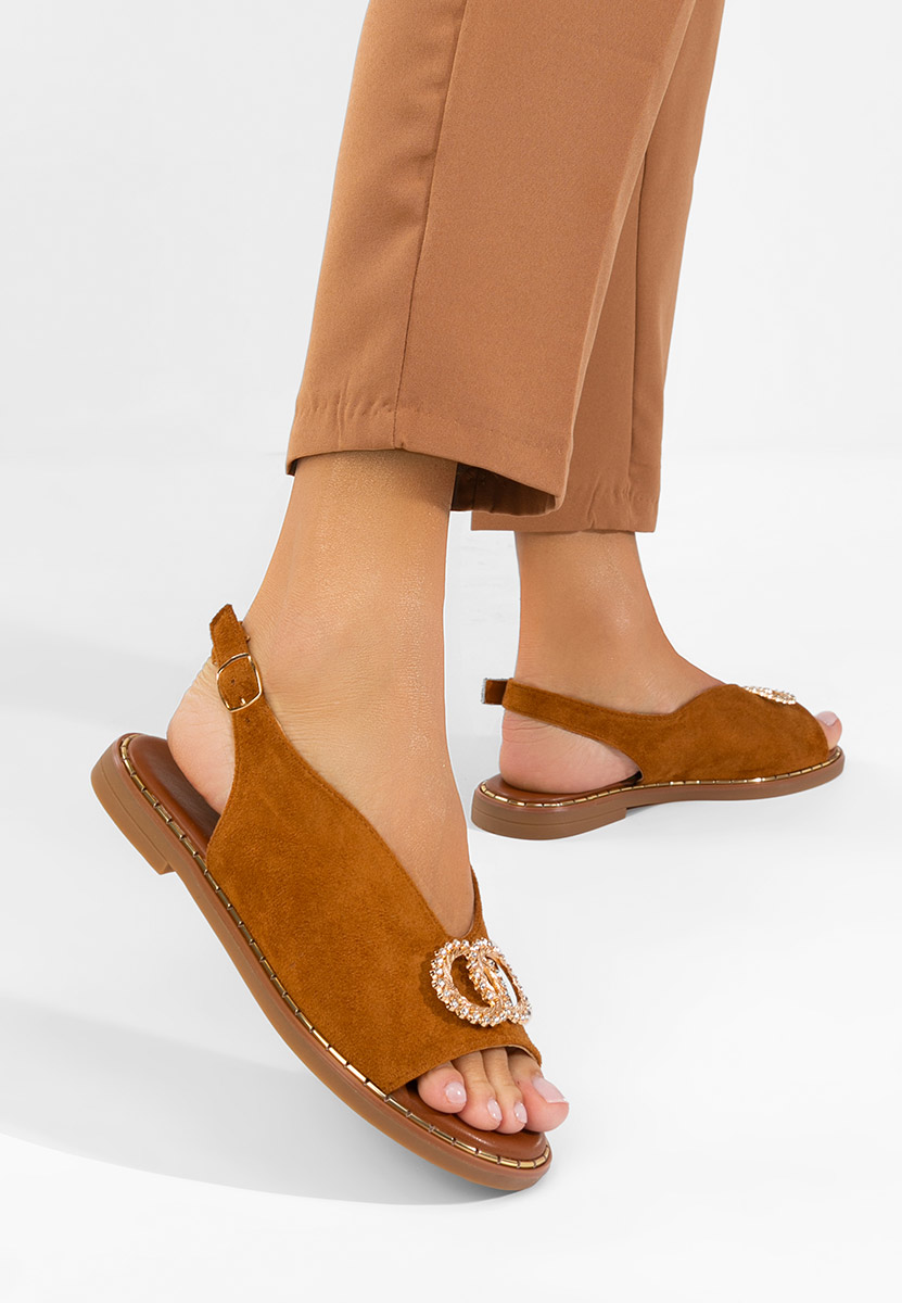 Camelové dámske sandále Olivera