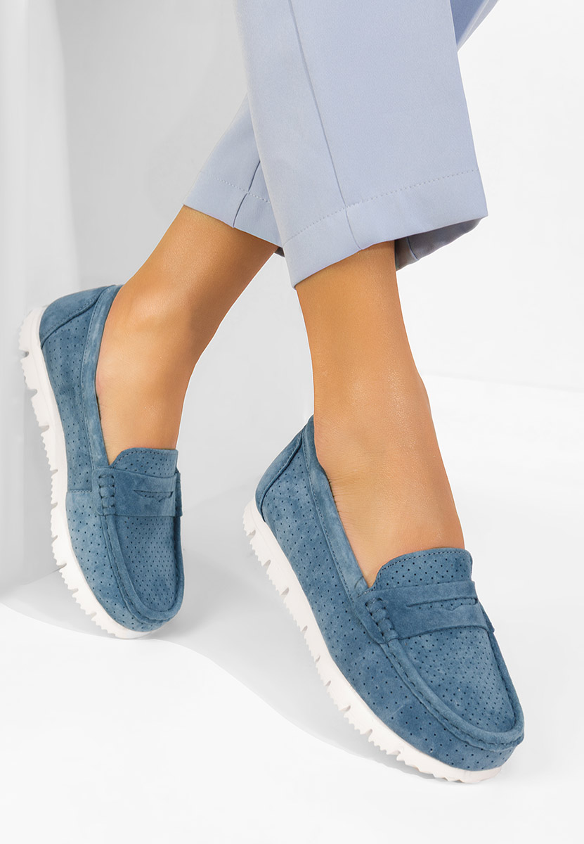 Tmavomdoré kožené mokasíny dámske Valerimia