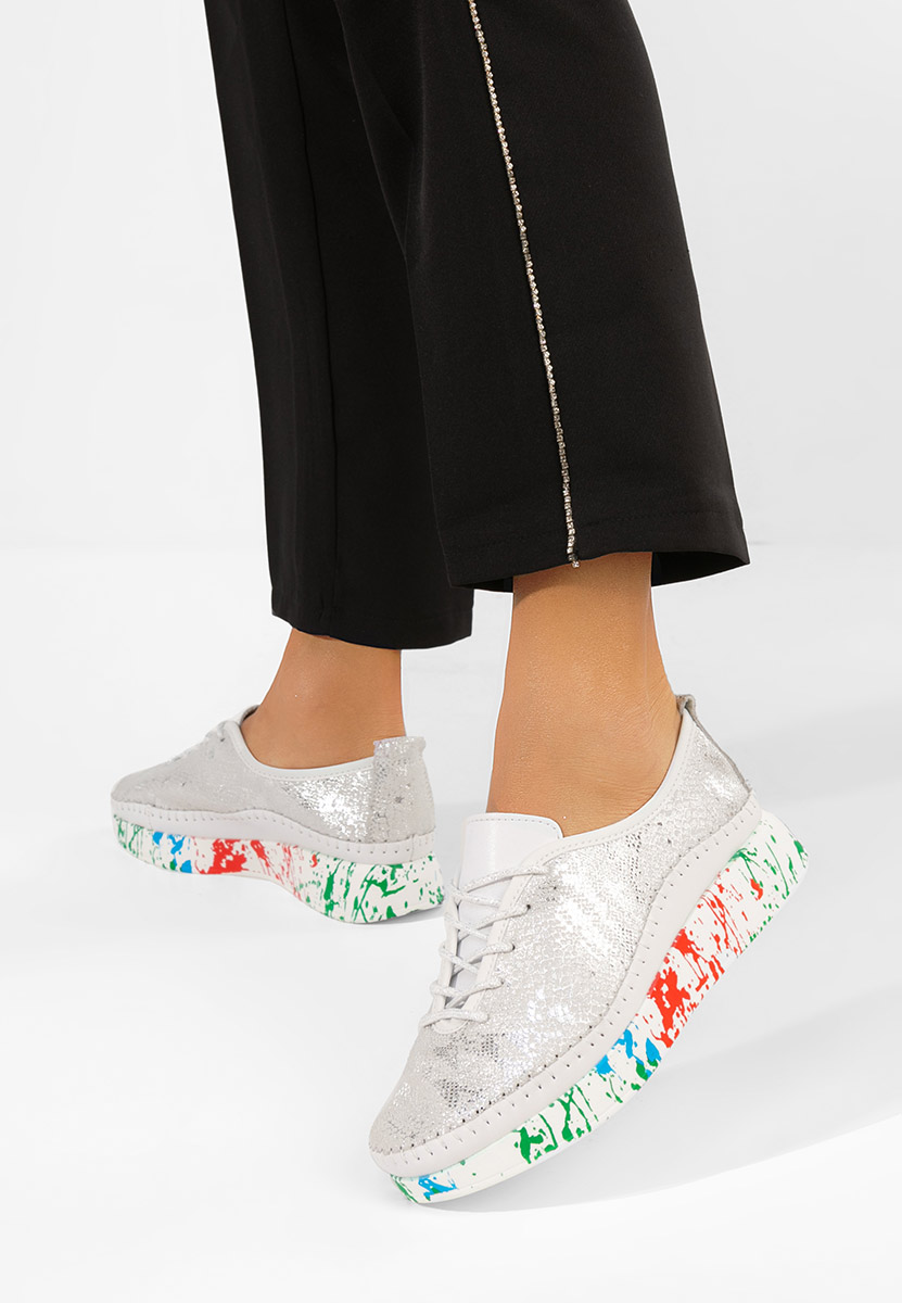 Strieborné dámske tenisky Marinia