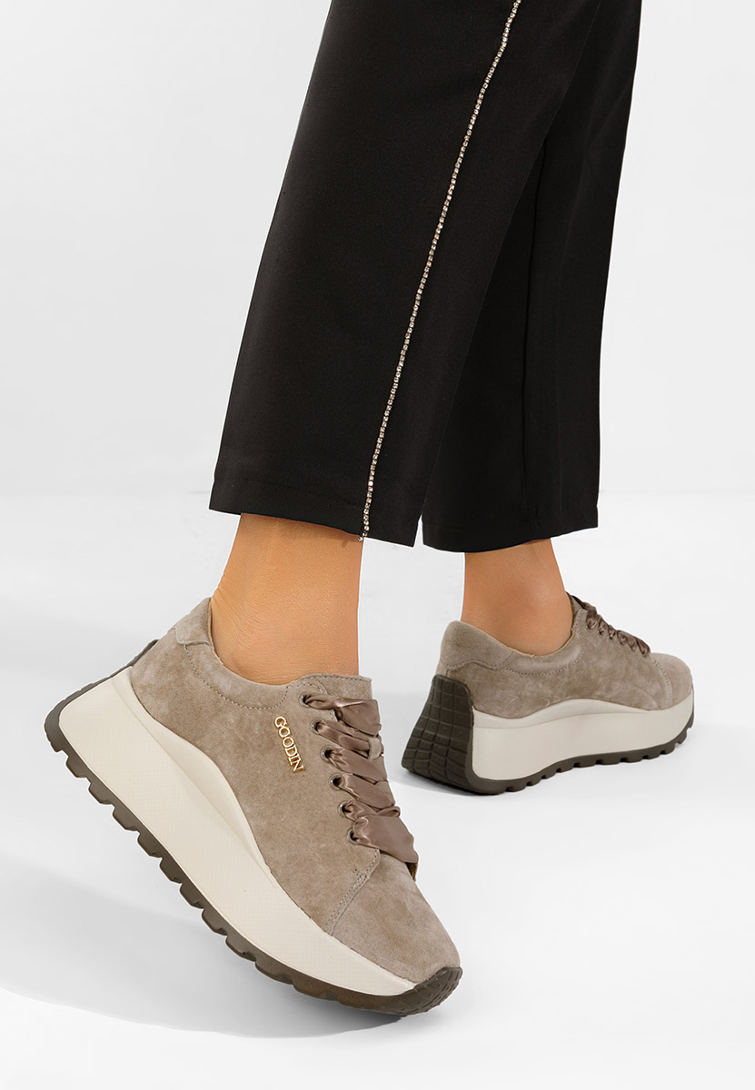 Hnedé dámske tenisky Gonelia