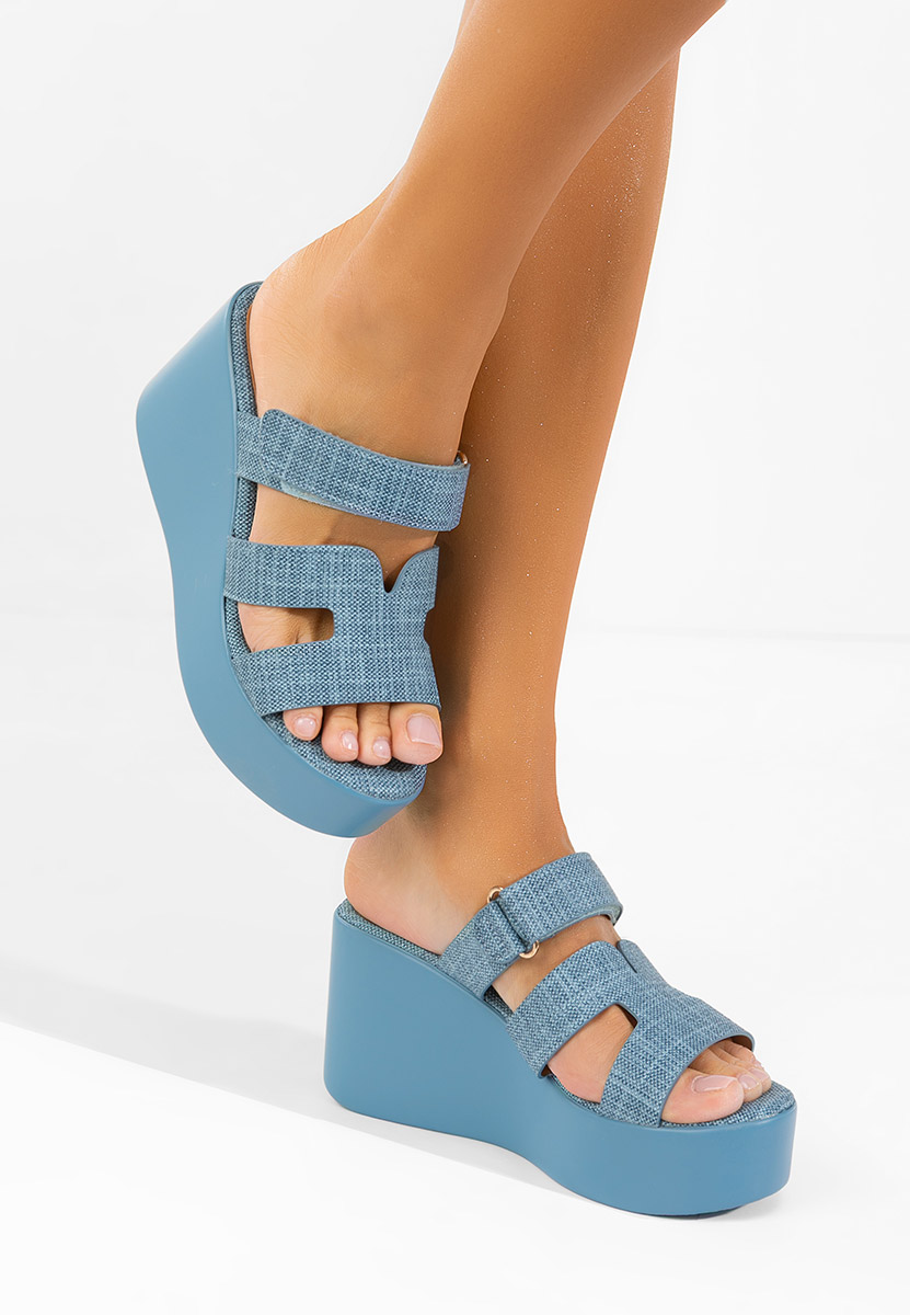 E-shop Denim šlapky na platforme Anaila