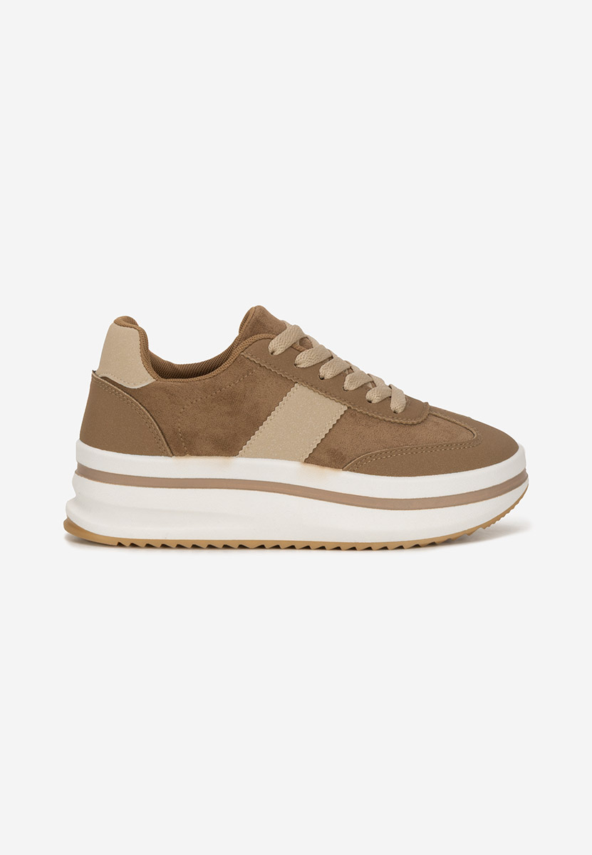 Khaki tenisky na platforme Zashia