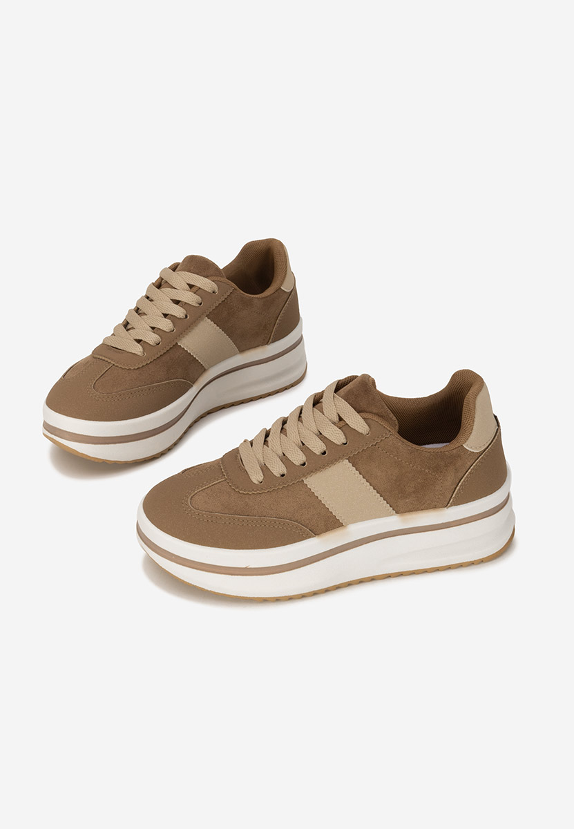 Khaki tenisky na platforme Zashia